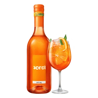 a single aperol spritz bottle sticker