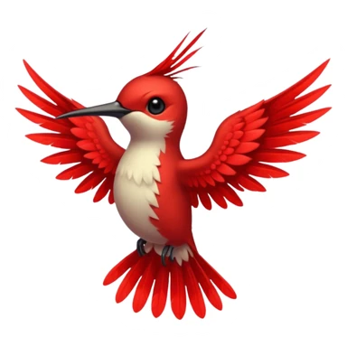 creppy demon like hummingbird with very long wings  sticker