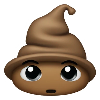 Poop with a hat sticker