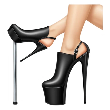 platform boot, pole dancing heel, pleaser, bootie sticker