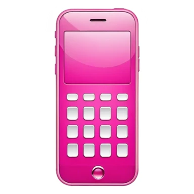 pink mobile phone icon sticker