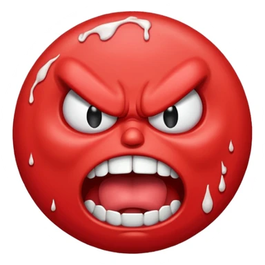 gum adel angry mad and red sticker