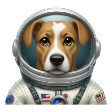 dog in spacesuit sticker