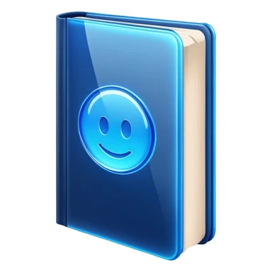 dark neon blue glass book sticker