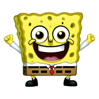Cartoonish SpongeBob cute and happy SpongeBob SquarePants kawaii sticker