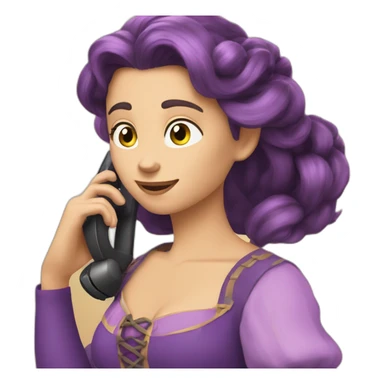 Raiponce au téléphone  sticker