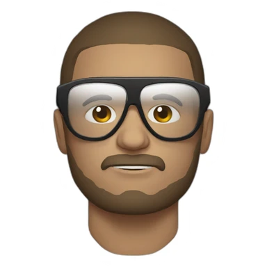 MMA fighter with glases sticker