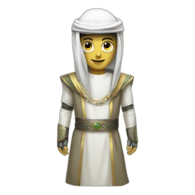 saudi robot in traditional saudi male clothed sticker