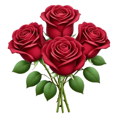 burgundy red rose bouquet sticker