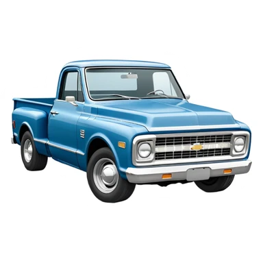 Old rusty blue 1969 stepside chevy sticker