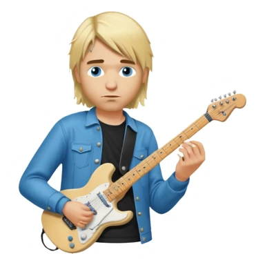 KURT COBIN/NIRVANA NO SHOW DE ROCK COM A GUITARRA ELETRICA sticker