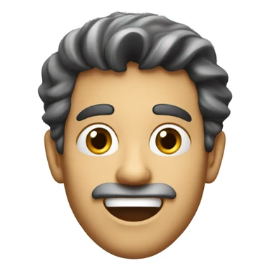 Smiling Italian man have a surprised sticker