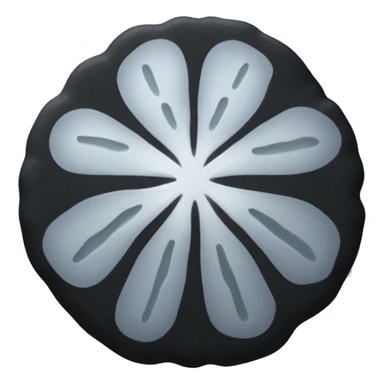 Black sand dollar sticker