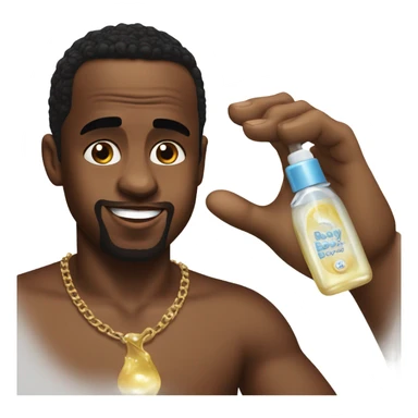 p diddy with baby oil sticker