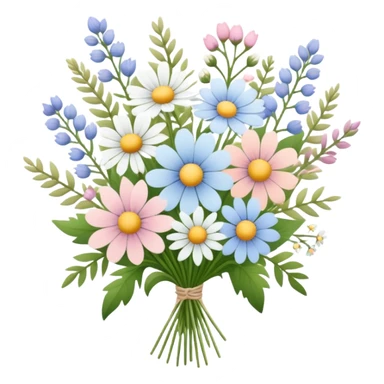 scandinavian dainty wildflower bouquet  sticker