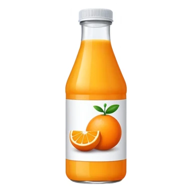 Orange juice bottle sticker