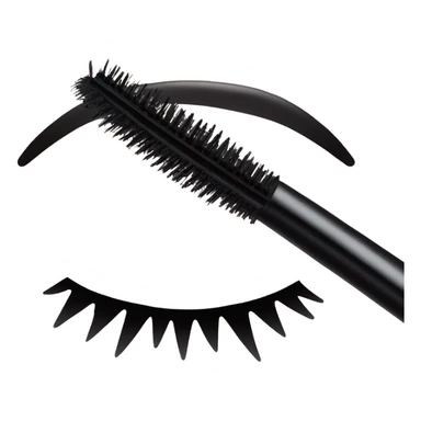 black mascara wand sticker