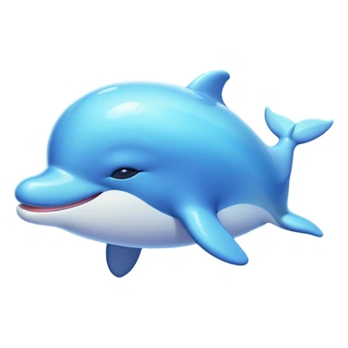 Meme-Worthy Cute Sleeping Bottlenose Dolphin Portrait Emoji, Head resting peacefully with a contented smile, showcasing a shiny, glossy body with eyes gently closed in serene slumber and a graceful, streamlined form, Simplified yet adorably endearing features, highly detailed, glowing with a soft, drowsy aquatic light, high shine, relaxed and utterly lovable, stylized with an air of playful laziness, soft glowing outline, capturing the essence of a sleeping dolphin that feels destined to become the next viral icon of adorable rest! sticker