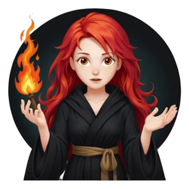 Fire witch sticker
