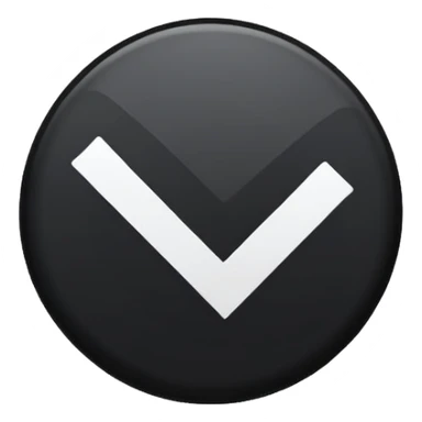 Black circle with a check mark on it sticker