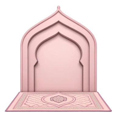 Light pink Muslim prayer mat sticker