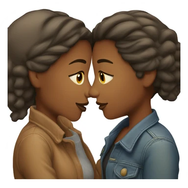 lesbian couple kissing sticker