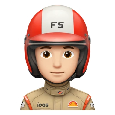 f1 driver with helmet on sticker