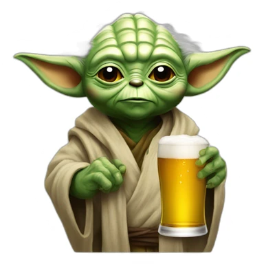 Yoda drink à beer sticker