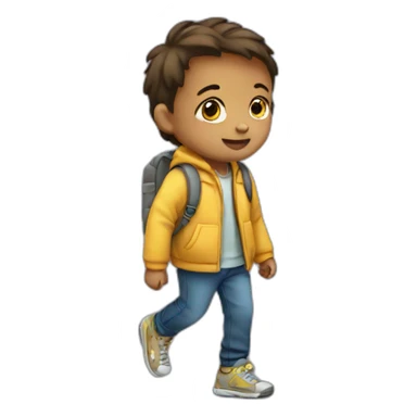 child walking sticker
