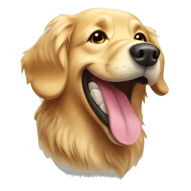 Happy Old Golden Retriever  sticker