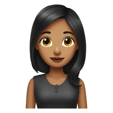 Dark haired girl with dachshund sticker