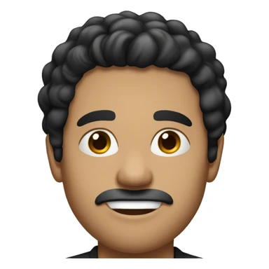 man in his 40s black hair, dark eays, gick look sticker