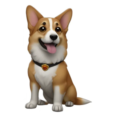 klingon corgi sticker
