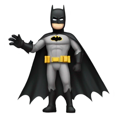 batman standing with his hand out motioning stop sticker