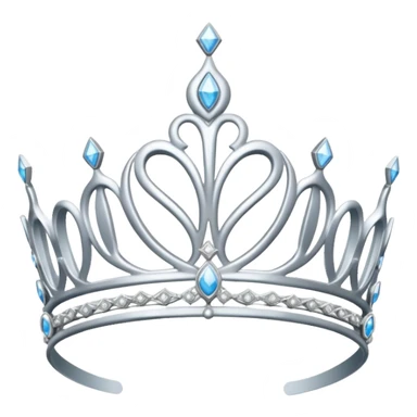 iced silver tiara with diamonds sticker