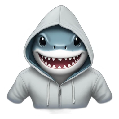 shark-in-hoodie sticker