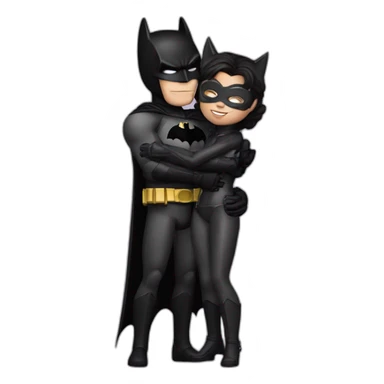 Batman hugs catwoman sticker