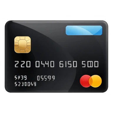 black credit card, no text, no numbers sticker