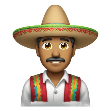  Mexican man wearing a sombrero sticker