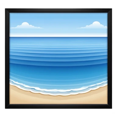 view from a white window - sea sticker