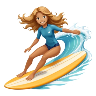 beautiful Surfer girl on the board sticker