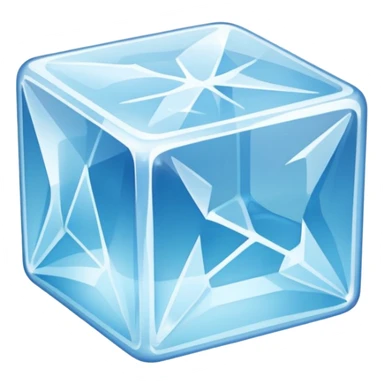 frozen ice cube sticker