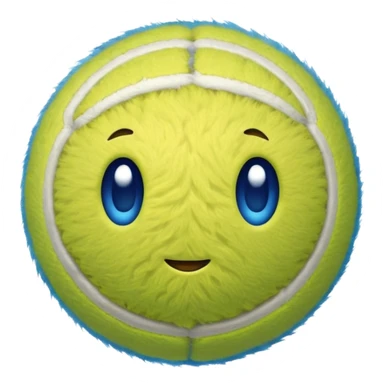 full blue tennis ball sticker