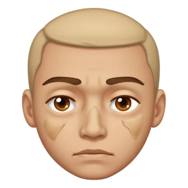 bruises near the man's eye sticker