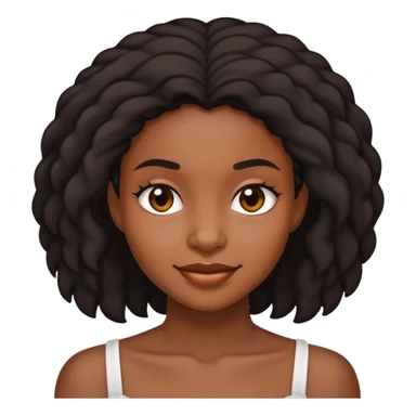 Black girl face with smirk sticker