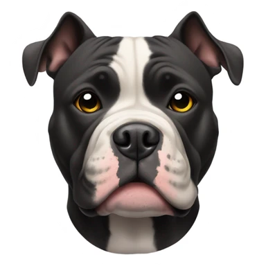 99% Black American Bully with crooked eyes sticker