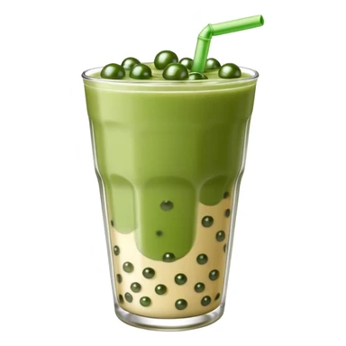 boba matcha milk tea sticker