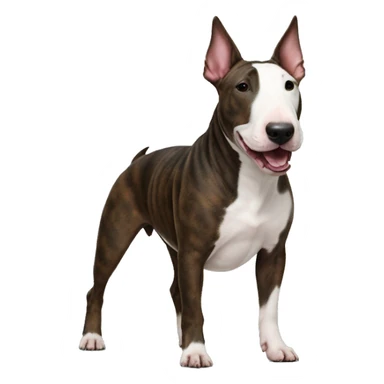 brindle english bull terrier on back sticker