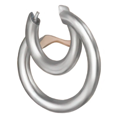 silver chunky hoop earrings sticker