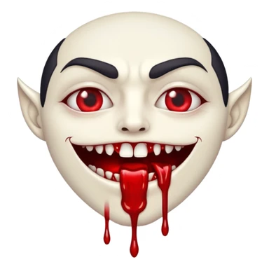 boca de vampiro com sangue escorrendo do canto dos lábios sticker